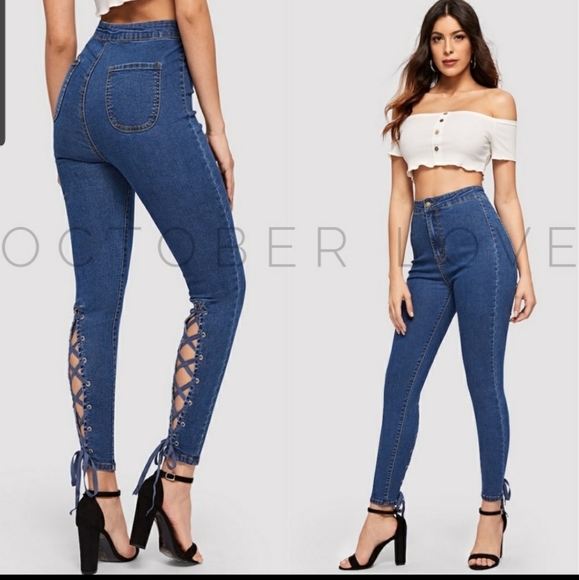 By October Love leggin jeans with all contouring - Picture 1 of 2